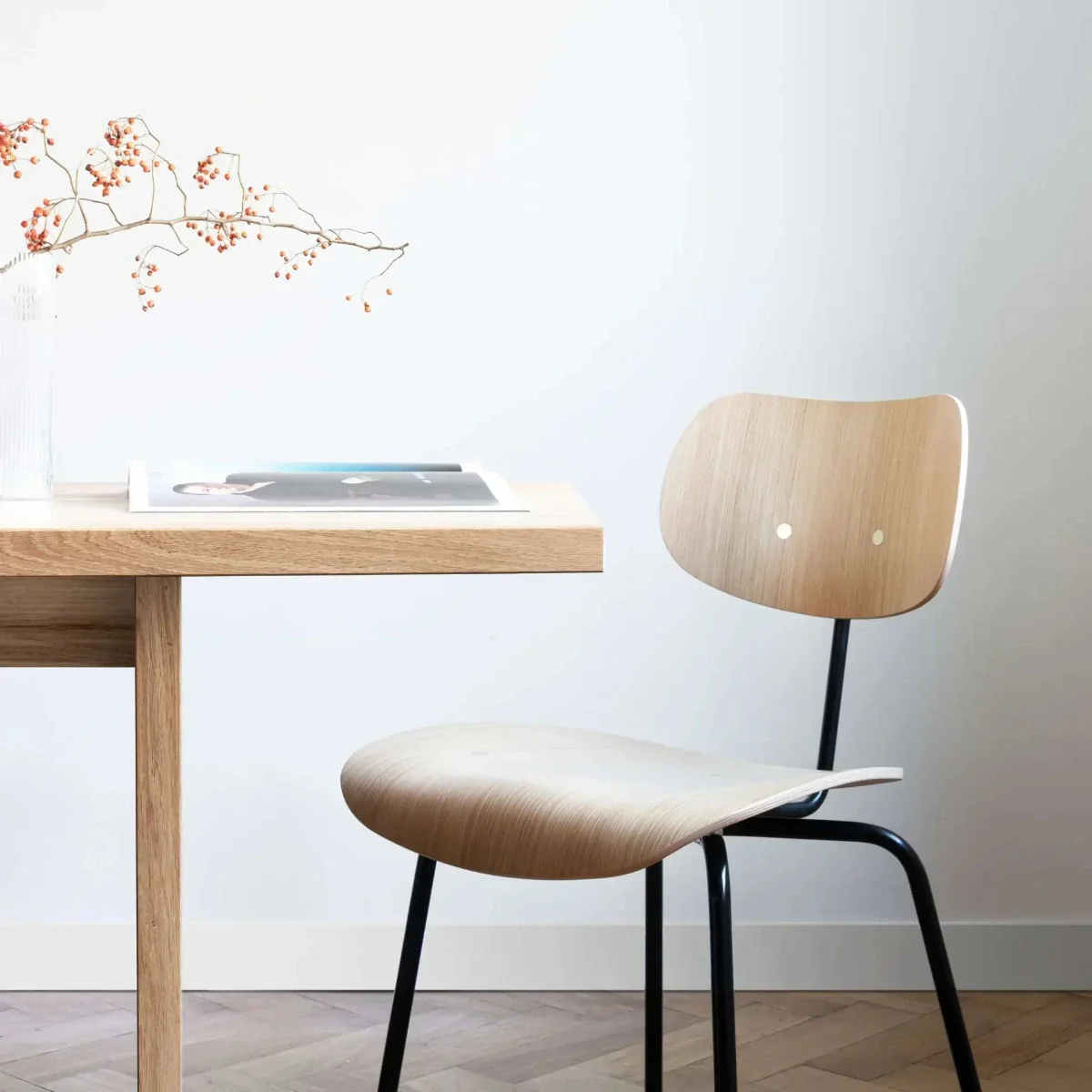 Eiermann SE 68 Dining Chair // Oak - Image 3